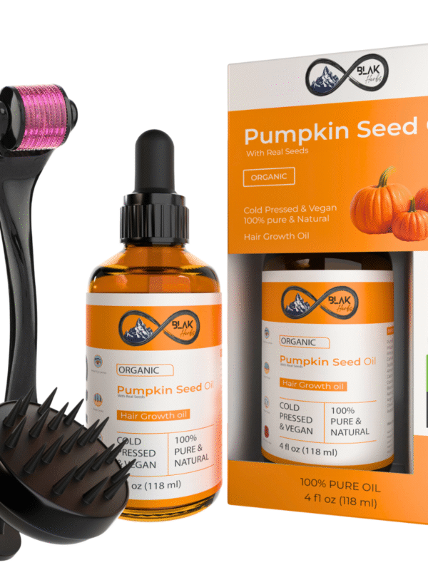 Pumpkin Seed Oil with Hair massager and derma roller