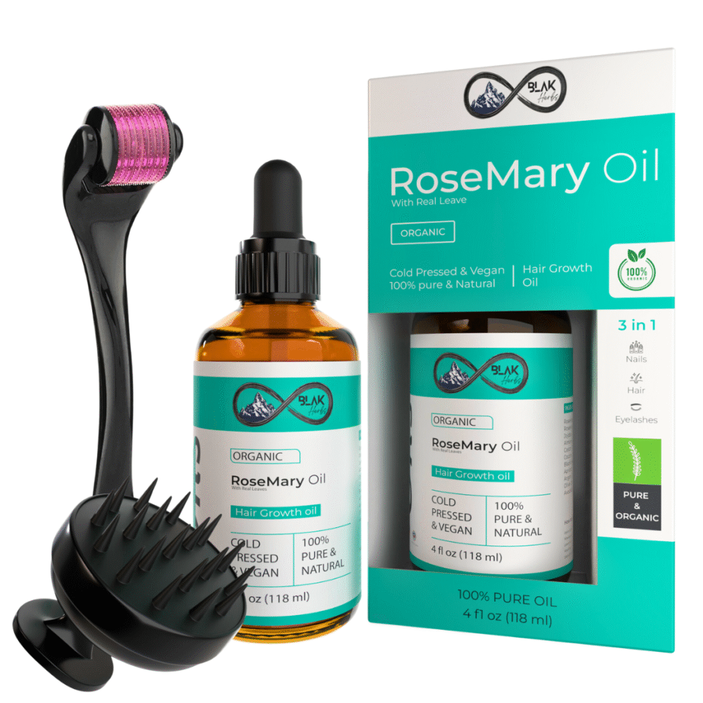 RoseMarry Hair Growth Oil with Hair massager and derma roller